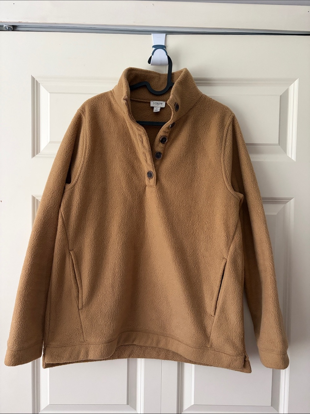 J. Crew Women’s Camel Zip-Style Fleece Pullover